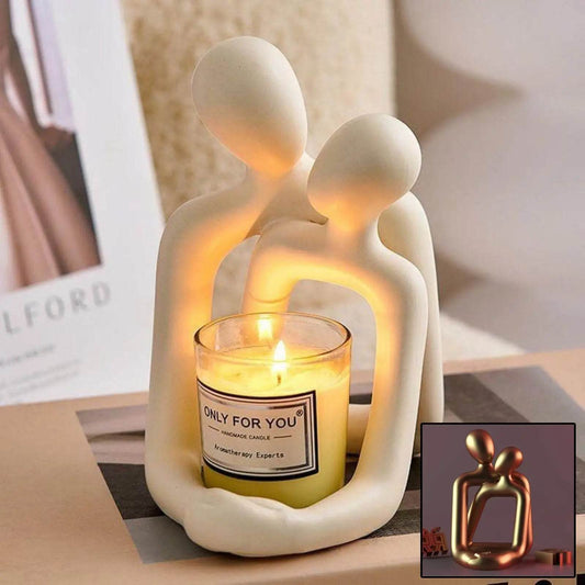 Heartwarming Loving Couple Resin Statue - A Timeless Modern Home Decor Accent For Bookshelves, Office Desks, And Nightstands Valentine's Day Gift - ProTrendyz