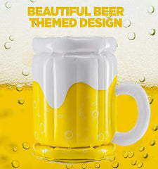 Large Inflatable Beer Mug Cooler Pool Float Drink Cooler For Adults Parties 2 In1 Drink Floatie And Party Supplies Great Toy For Beach Pool And Jacuzzi - ProTrendyz