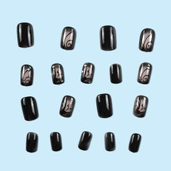Dark Ins Style Black Vine Wearing Nails And Nails - ProTrendyz