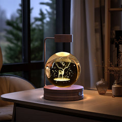 Crystal Ball Cosmic Dinosaur Indoor Night Light USB Power Warm Bedside Light Birthday Gift Night Lamp ProTrendyz