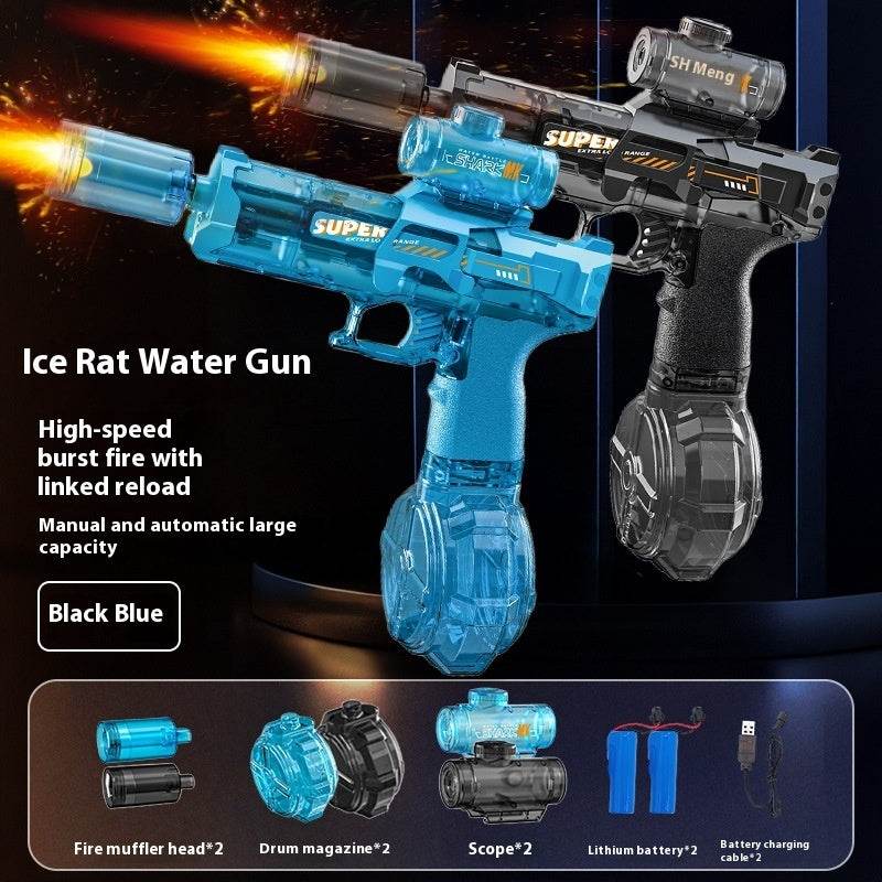 LED Lights Electric Water Guns Children Simulated Shooting Recoil Powerful Automatic Water Spray Gun Kids Summer Outdoor Toys - ProTrendyz