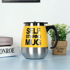 Electric Self Stirring Coffee Mug Cup Stainless Steel Automatic Self Mixing & Spinning Home Office Travel Mixer Milk Whisk Cup - ProTrendyz