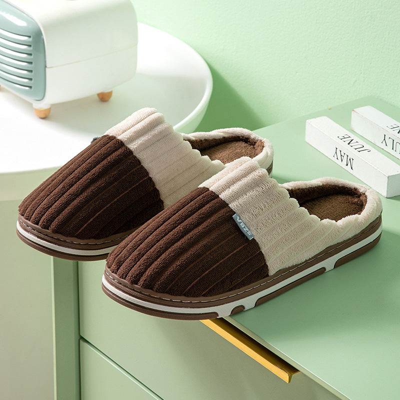 Unisex Winter Slippers Corduroy Shoes Couples Bedroom Slippers Women Men - ProTrendyz