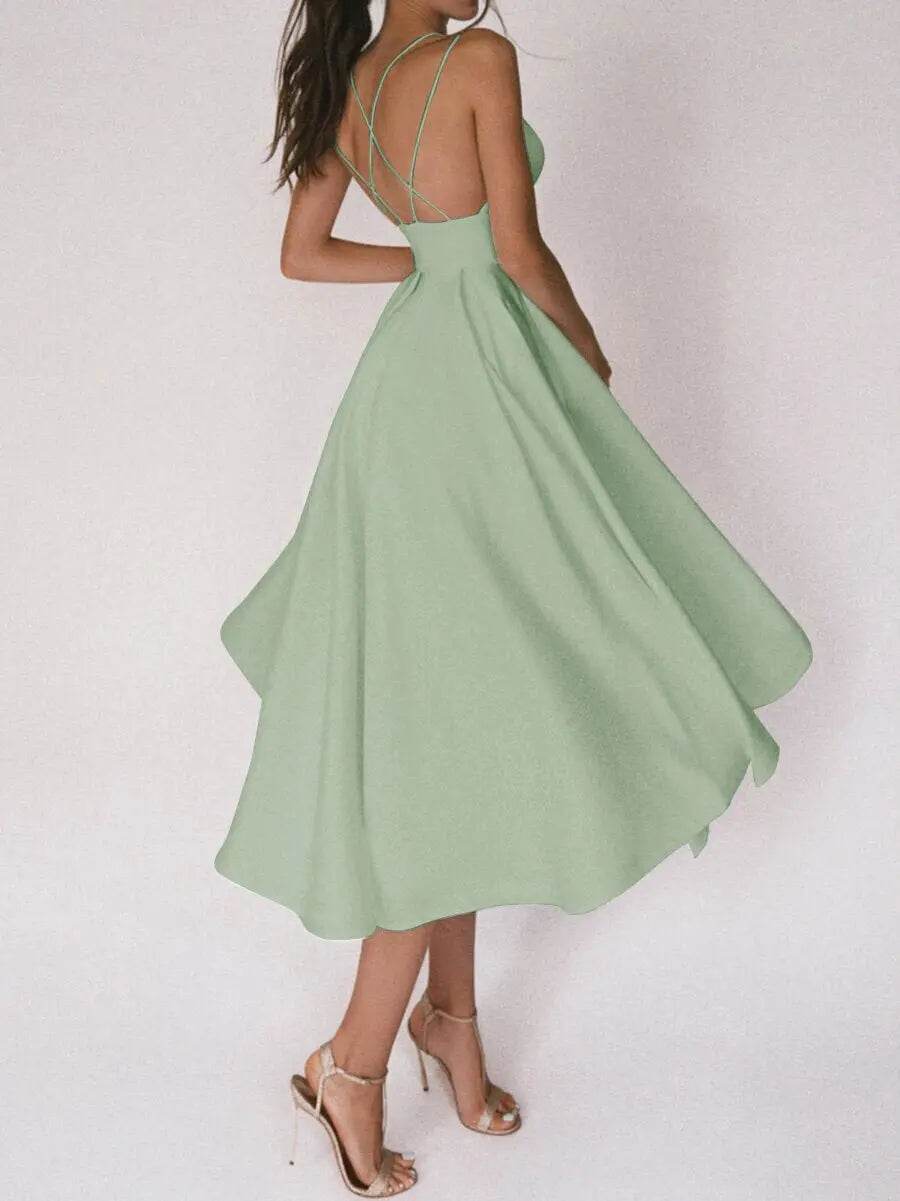Sexy V-neck Suspender Dress Summer Fashion A-Line Long Dresses For Women - ProTrendyz
