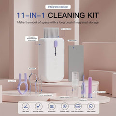 Portable 11 In 1 Multifunctional Cleaning Kit Computer Keyboard Cleaner Phone Screen Clean Tools Earphone Clean Brush With Storage Box - ProTrendyz