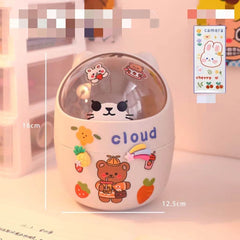 Desktop Trash Can Desk Organizer Bucket Office Mini Bear Trash Can - ProTrendyz