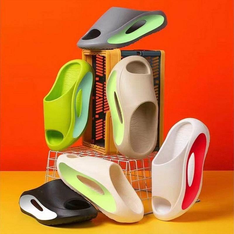 Ins Slippers Women Men Peep Toe Slipper Summer Hollow Unisex Sports Beach Shoes - ProTrendyz