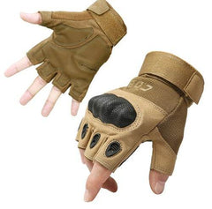 Tactical Gloves Army Military Men Gym Fitness Riding Half Finger Rubber Knuckle Protective Gear Male Tactical Gloves - ProTrendyz