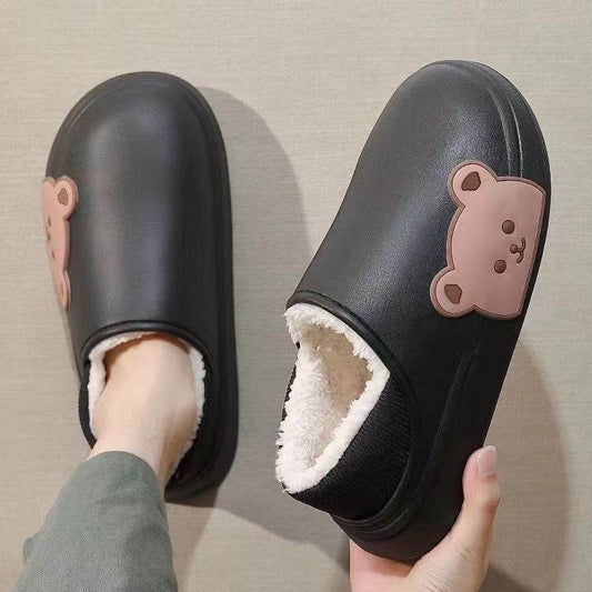 Bear Fluffy Slippers Winter House Shoes For Women - ProTrendyz
