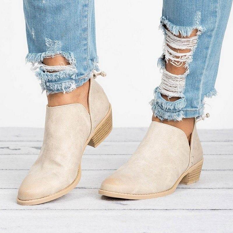 Autumn Women Shoes Retro High Heel Ankle Boots - ProTrendyz