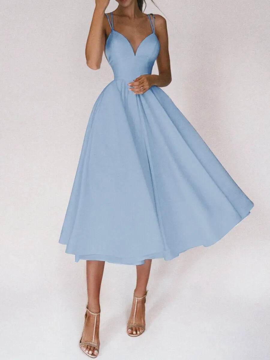 Sexy V-neck Suspender Dress Summer Fashion A-Line Long Dresses For Women - ProTrendyz