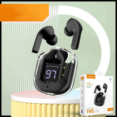New Mini Transparent Wireless Bluetooth Headset Digital Display ENC Noise Reduction True Wireless Sports Music - ProTrendyz