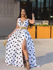 Sexy Dresses Women Party Ladies Belt Plus Size Forked Club Dresses - ProTrendyz