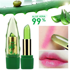 Aloe Vera Gel Color Changing Lipstick Gloss Moisturizer Anti-drying Desalination Fine-grain Lip Blam Care - ProTrendyz