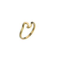 Simple Wavy Couple Ring Foreign Trade Creative Glossy Geometric Ring Tanabata Gift - ProTrendyz