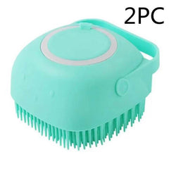 Silicone Dog Bath Massage Gloves Brush Pet Cat Bathroom Cleaning Tool Comb Brush For Dog Can Pour Shampoo Dog Grooming Supplies - ProTrendyz