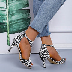 High Heel Peep Toe Sandals Women Back Zipper Outdoor Summer Shoes - ProTrendyz