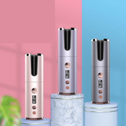 Wireless Rechargeable Curling Iron Electric Hair Curler Fully Automatic Rotating Portable Hairdresser - ProTrendyz