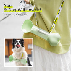 Mewoofun Pet Dog Water Bottle Feeder Bowl 2 in 1 Leak Proof Portable Food Bottle Pets Outdoor Travel Drinking Include Poop Bag - ProTrendyz