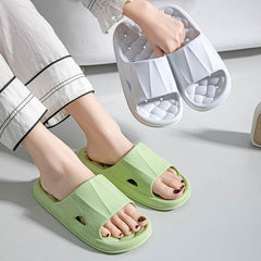 New Woven Texture Non-slip Slippers For Women Summer Indoor Floor Bathroom Home Slipper Men House Shoes - ProTrendyz