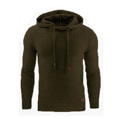 Men's Jacquard Sweater Long-sleeved Hoodie Warm Color Hooded Sweatshirt Jacket - ProTrendyz