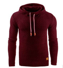Men's Jacquard Sweater Long-sleeved Hoodie Warm Color Hooded Sweatshirt Jacket - ProTrendyz