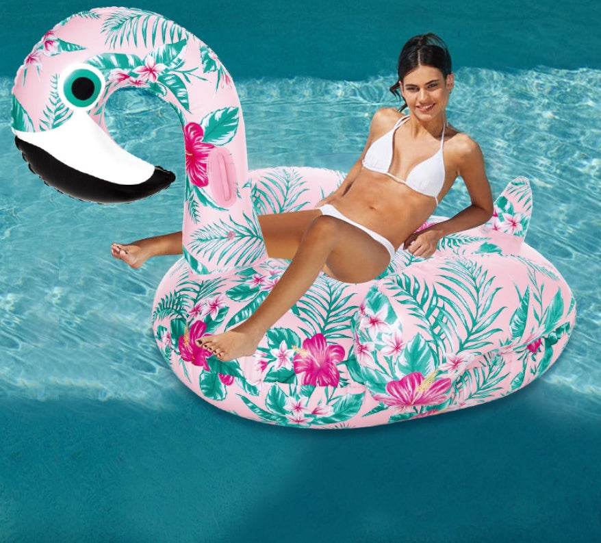 YUYU model inflatable pink flamingo swimming float Tube adult raft model pink flamingo pool float swim ring summer water fun pool toys - ProTrendyz