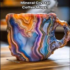 400ml Resin Mineral Crystal Coffee Mugs With Handles Elegant Fake Mineral Crystal Cup For Workplace Home Decor Christmas Gift Kitchen Gadgets - ProTrendyz