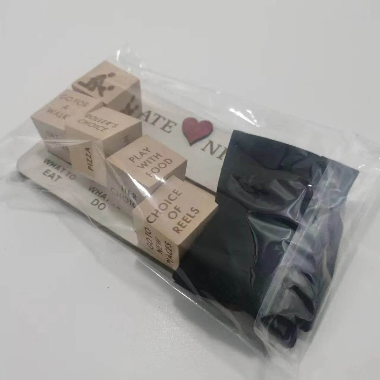 Wooden Date Night Dice Wooden Date Night Ideas Game Dice Romantic Couple Date Night Game Action Decision Dice Games For Couple - ProTrendyz
