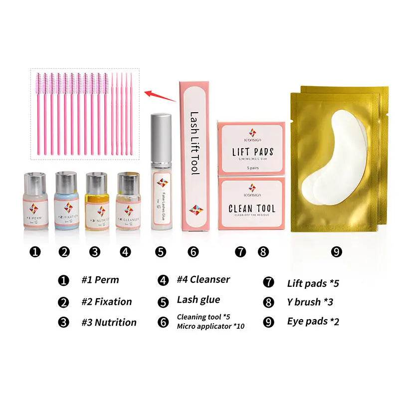 Upgrade Version Lash Lift Kit ICONSIGN Lifting Perm Eyelash Eyes Makeup Tools US - ProTrendyz