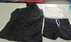 3pcs Womens Clothing Long Sleeve Crop Tank Top And Drawstring Shorts Pajama Set - ProTrendyz