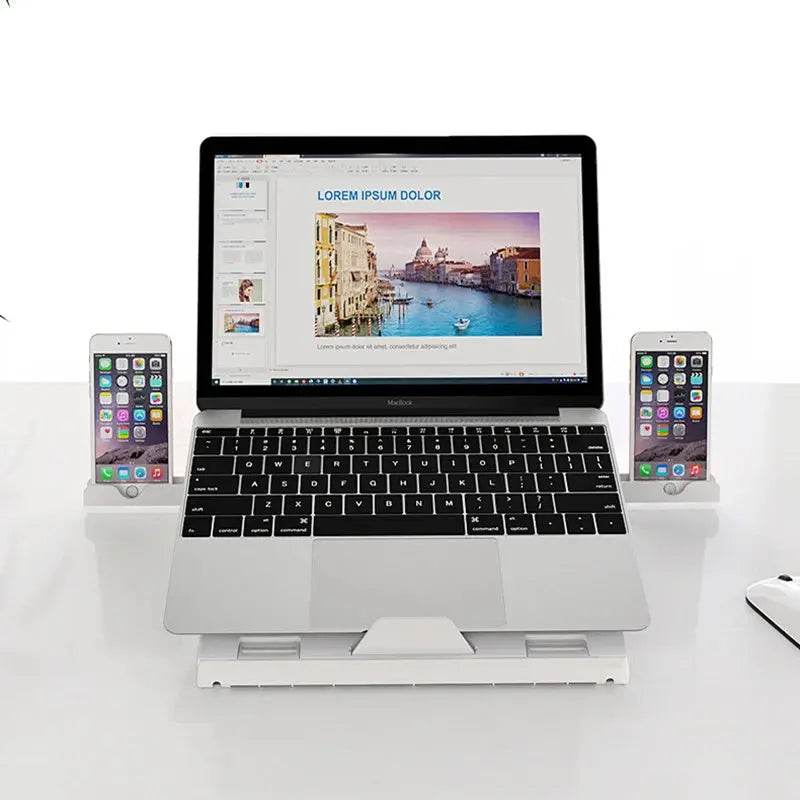New Laptop Stand Multifunctional Folding Lift Portable Laptop Stand Monitor Increase Rack Aluminum Alloy Base - ProTrendyz