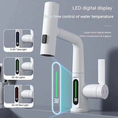 Intelligent Digital Display Faucet Pull-out Basin Faucet Temperature Digital Display Rotation - ProTrendyz