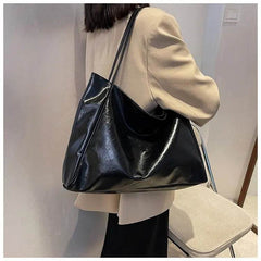 Vintage Women's Tote Bag Athletic Casual Fashion Large Capacity Leather Shoulder Bag Shopper Harajuku Simple Handbag US - ProTrendyz