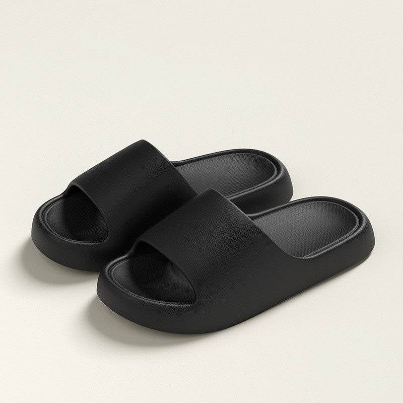 Solid Thick-soled Home Slippers Summer Non-slip Floor Bathroom Slipper For Women Men's House Shoes - ProTrendyz
