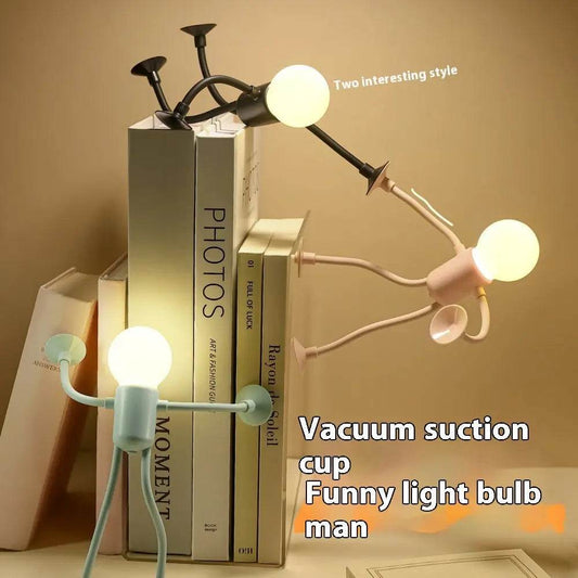 Changeable Shape Funny Sportsman Night Light Versatile Lamp Creative Funny Quirky Button Battery Desk Lamp Ornament Vacuum Suction - ProTrendyz