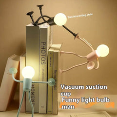 Changeable Shape Funny Sportsman Night Light Versatile Lamp Creative Funny Quirky Button Battery Desk Lamp Ornament Vacuum Suction - ProTrendyz