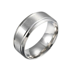 Mens Wedding Rings Black Sliver Gold Pure 8MM Rings - ProTrendyz