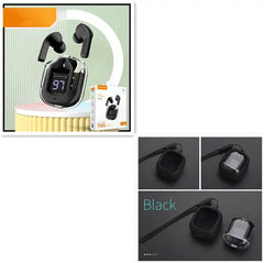 New Mini Transparent Wireless Bluetooth Headset Digital Display ENC Noise Reduction True Wireless Sports Music - ProTrendyz