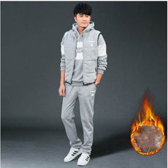 Men Plus Velvet Padded Clothes Suit - ProTrendyz