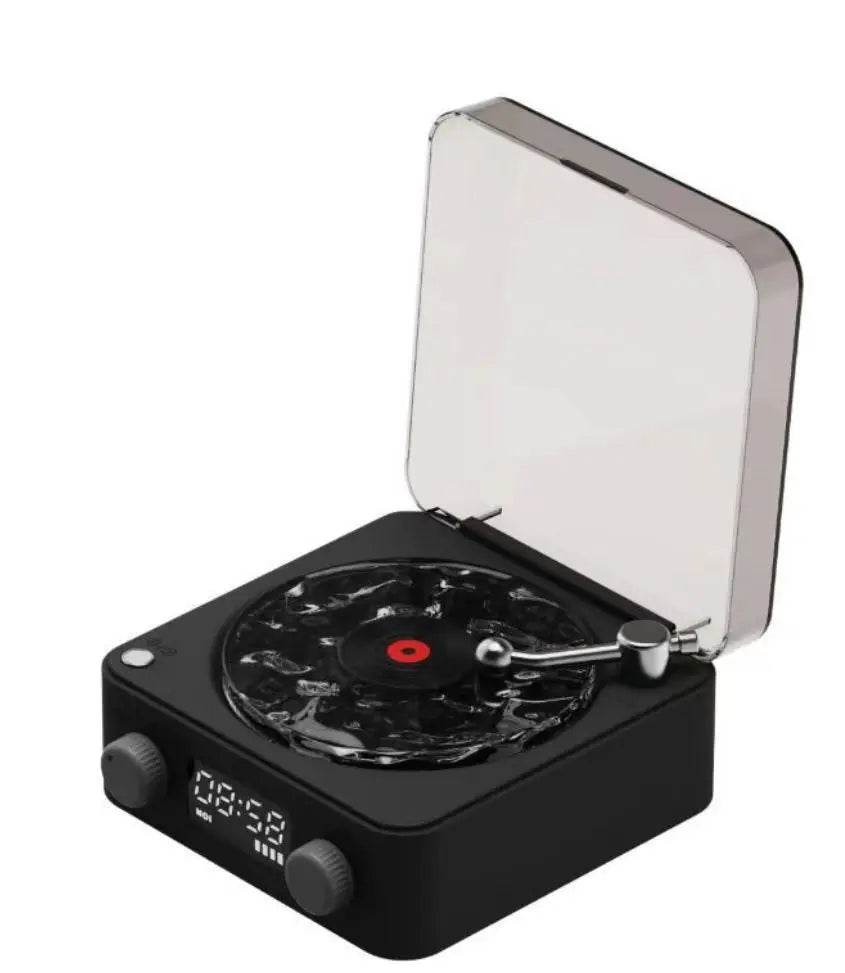 Retro Turntable Speaker Wireless Bluetooth-compatible 5.0 Vinyl Record Player Stereo Sound With White Noise RGB Projection Lamp Effect - ProTrendyz