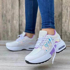 Lace Up Sneakers Women Wedge Heel Running Sports Shoes - ProTrendyz