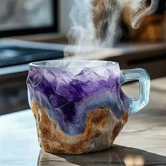 400ml Resin Mineral Crystal Coffee Mugs With Handles Elegant Fake Mineral Crystal Cup For Workplace Home Decor Christmas Gift Kitchen Gadgets - ProTrendyz