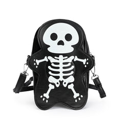 Halloween Skull Shoulder Bag Y2K Fashion Funny Cute Messenger Crossbody Bags Women Small Phone Bag