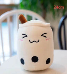 Cute Fruit Drink Plush Stuffed Soft Strawberry Milk Tea Plush Boba Tea Cup Toy Bubble Tea Pillow Cushion Kids Gift US - ProTrendyz