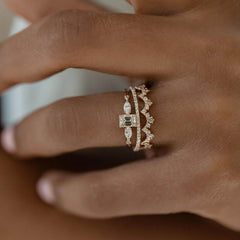 Gold Ring Fashion Ladies Three-piece Set - ProTrendyz
