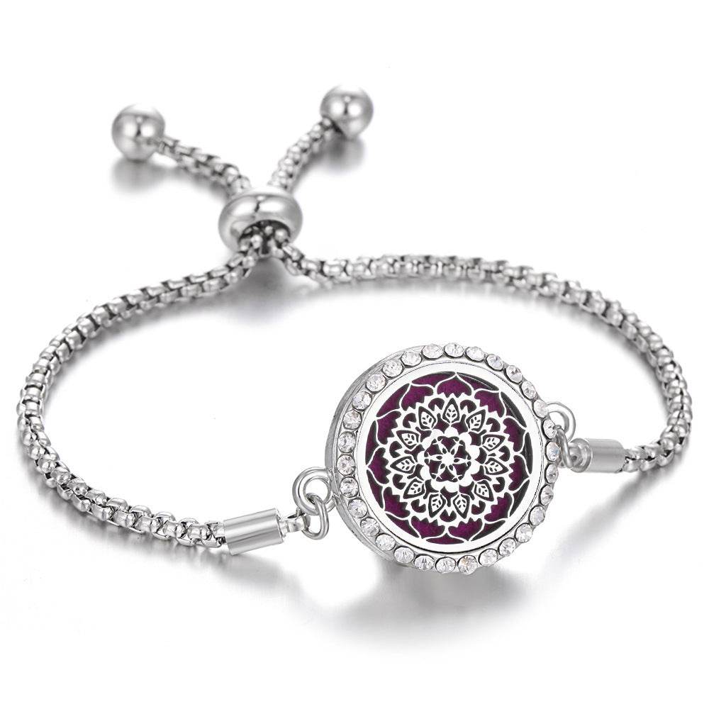 2024 New Kaleidoscope Aromatherapy Bracelet Perfume Essential Oil Diffuser Locket Bracelet Charms Women Aroma Diffuser Jewelry - ProTrendyz