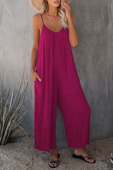 Women's Loose Sleeveless Jumpsuits Romper Jumpsuit With Pockets Long Pant Summer - ProTrendyz