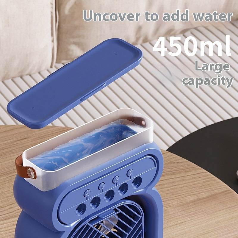 3 In 1 Portable Air Conditioner Evaporative Air Cooler LED Night Lights 3 Speeds Humidifier Fan For Home Office - ProTrendyz