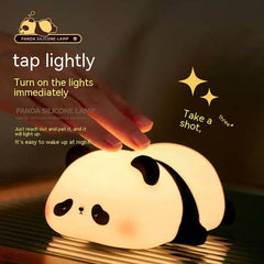 Panda Night Lights For Kids Cute Animal Silicone Timing Rechargeable Lamp Cartoon Panda Bedroom Decoration Kids Boys Girls Gift - ProTrendyz